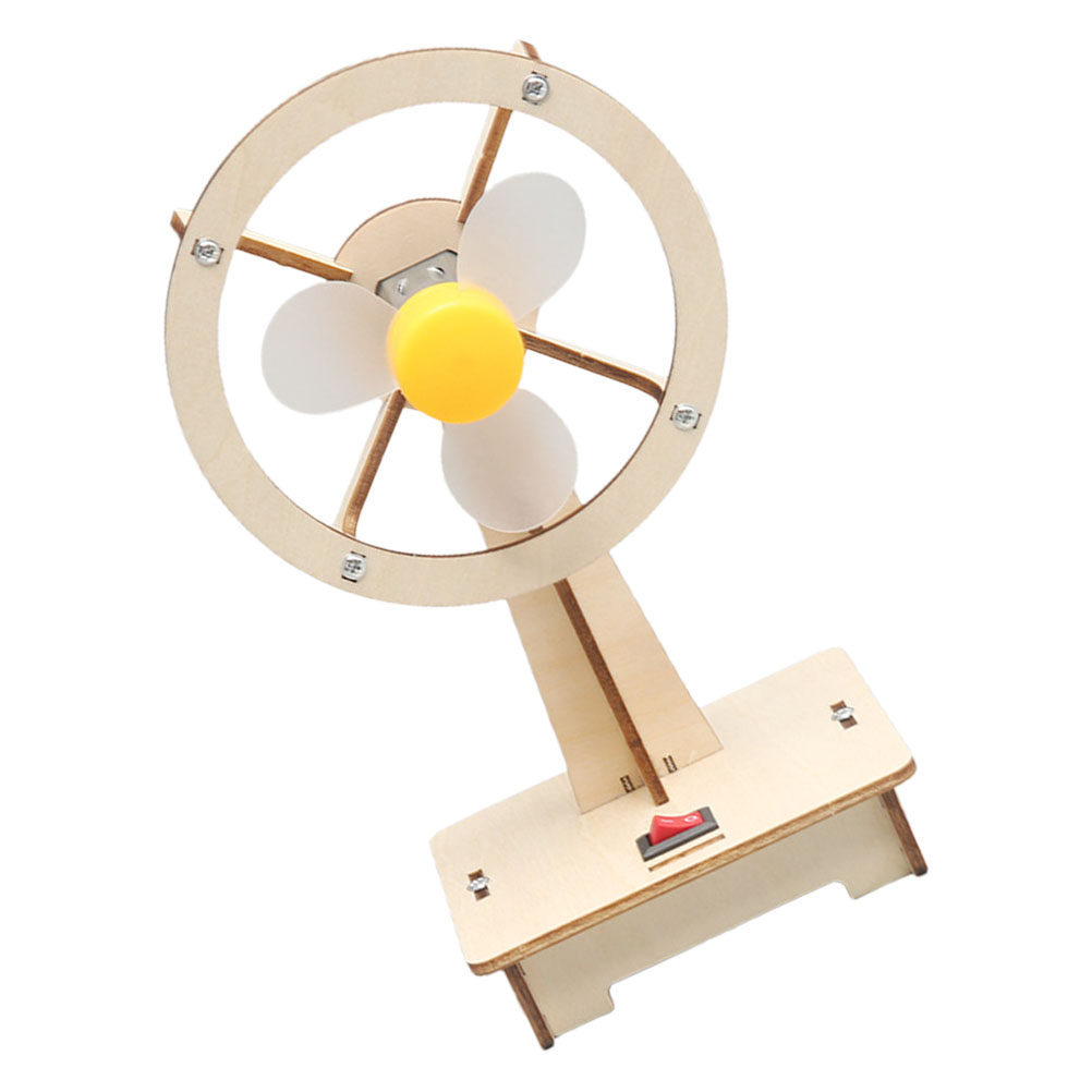 Science Experiment - 1Set Wooden Fan DIY Assembly Manual