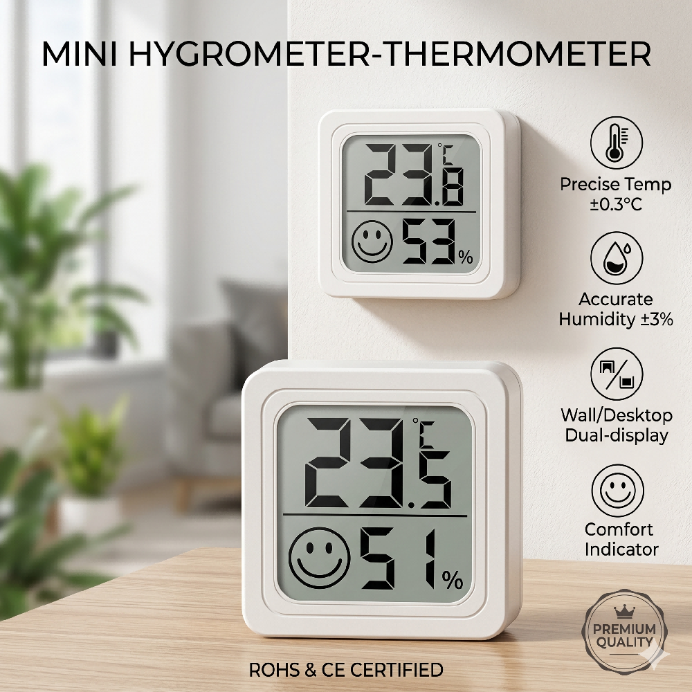 Mini LCD Digital Thermometer H - Weather Station Indoor reseña y precio