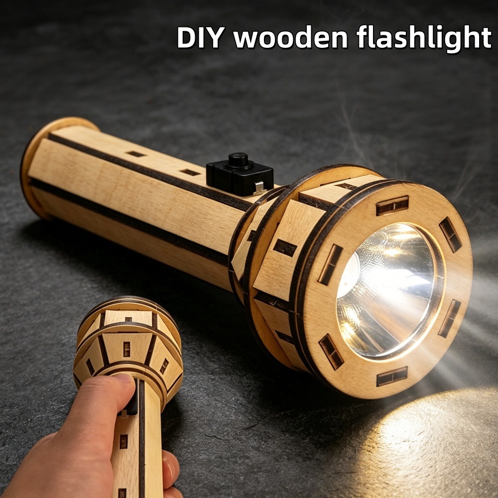Wooden DIY Flashlight Puzzle K - Science Project Physics reseña y precio