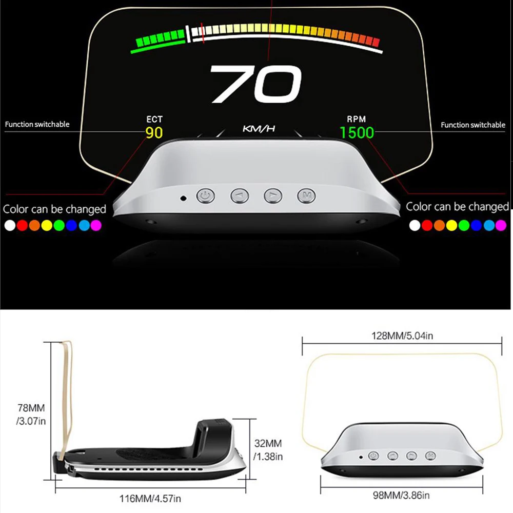 OBD2+ GPS Auto Navigation Glas - Anemometer Wind Speed reseña y precio