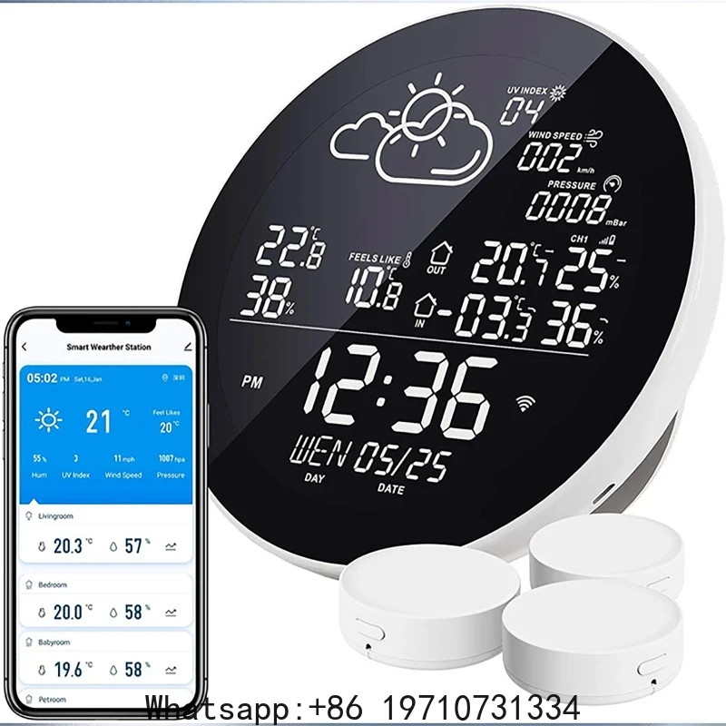 Wifi Smart Weather Stations Ap - Weather Station Indoor reseña y precio