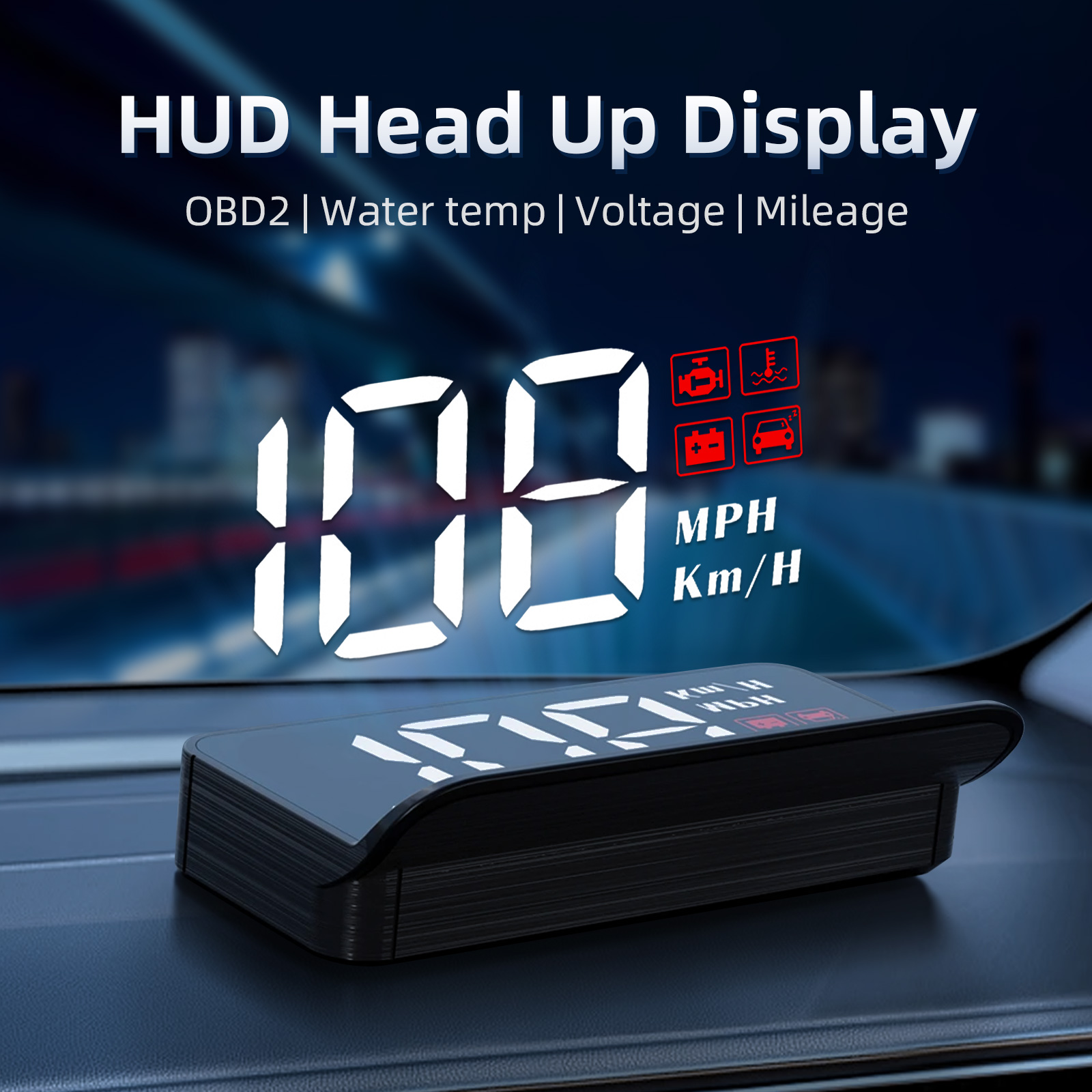 M3 HUD Obd2 Head-Up Display Di - Anemometer Wind Speed reseña y precio