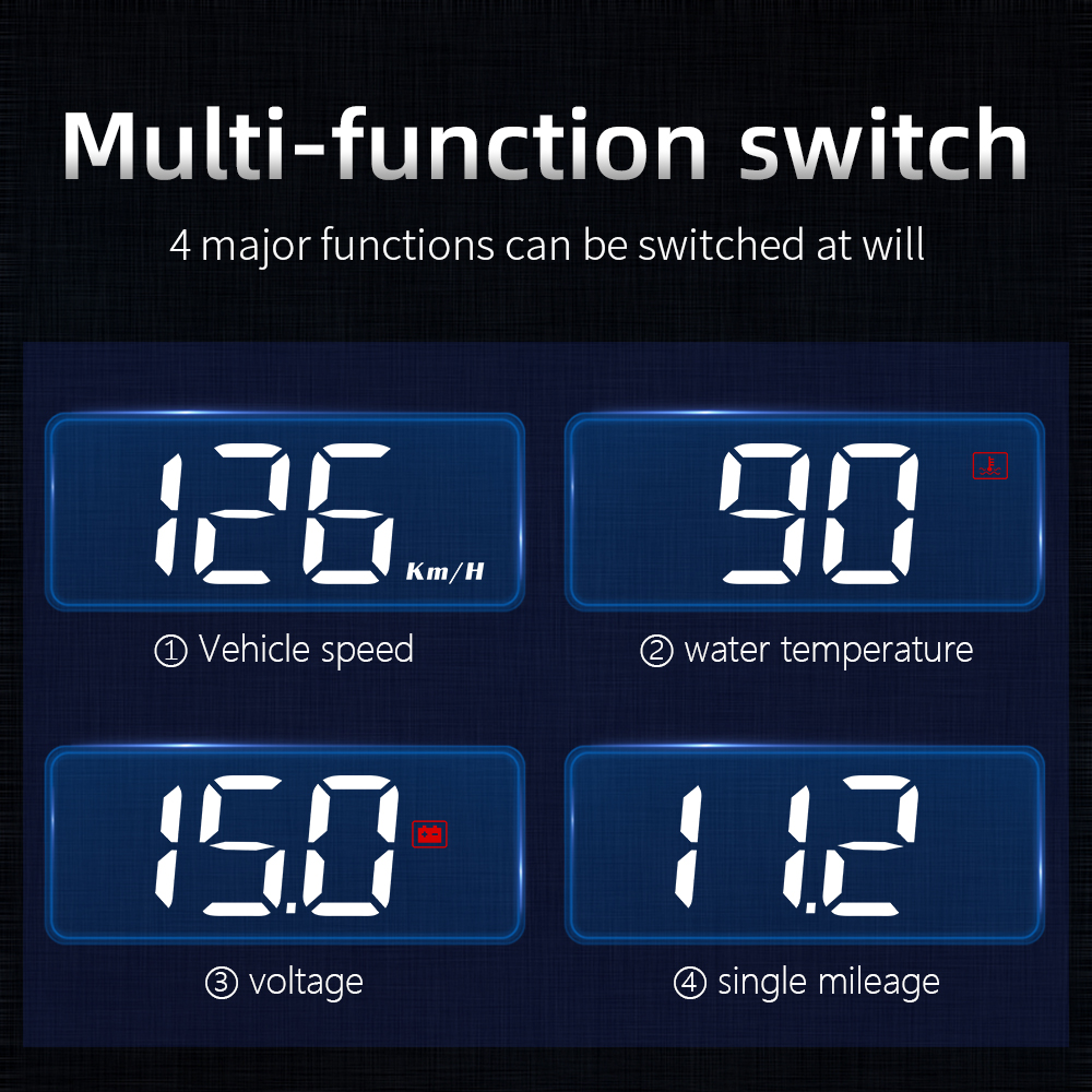 M3 HUD Obd2 Head-Up Display Di - Anemometer Wind Speed reseña y precio