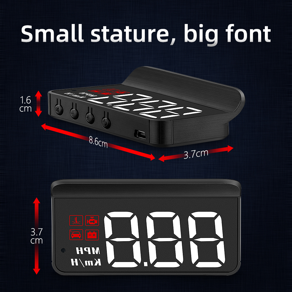 M3 HUD Obd2 Head-Up Display Di - Anemometer Wind Speed reseña y precio