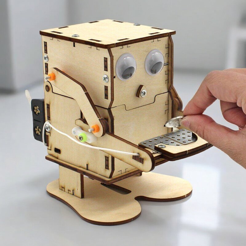 Wooden Assemble DIY Robot Eati - Science Project Kit reseña y precio