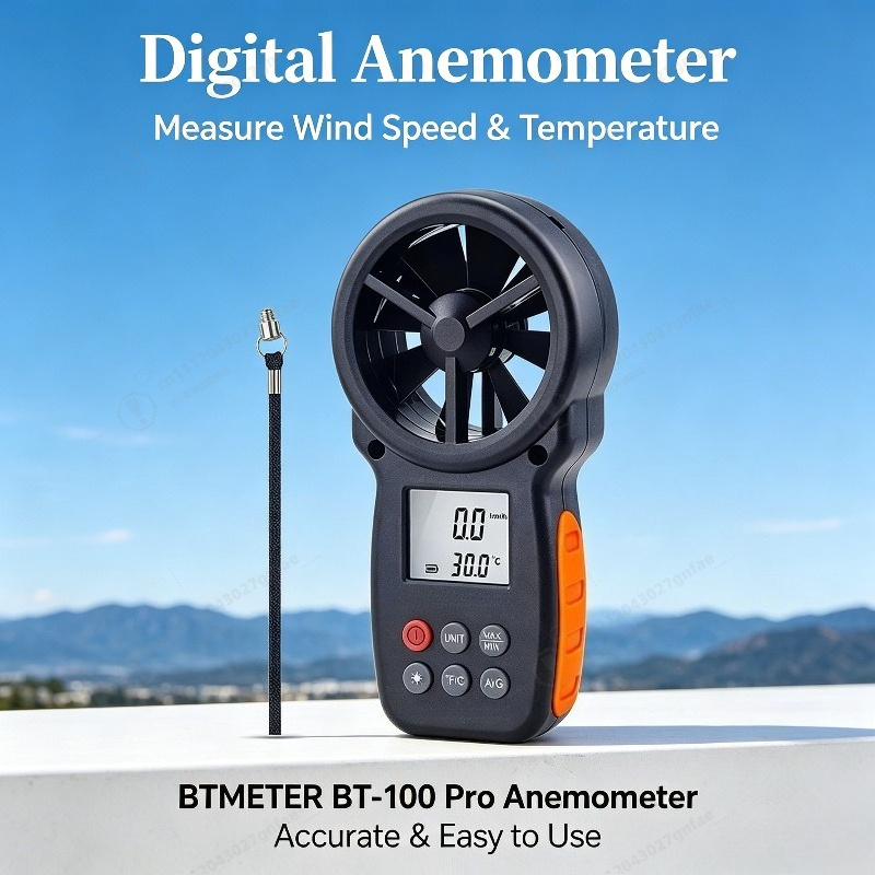 BT-100 Digital Anemometer Hand - Anemometer Wind Speed reseña y precio