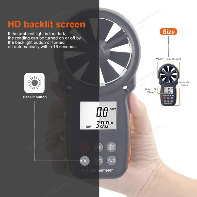 BT-100 Digital Anemometer Hand - Anemometer Wind Speed reseña y precio