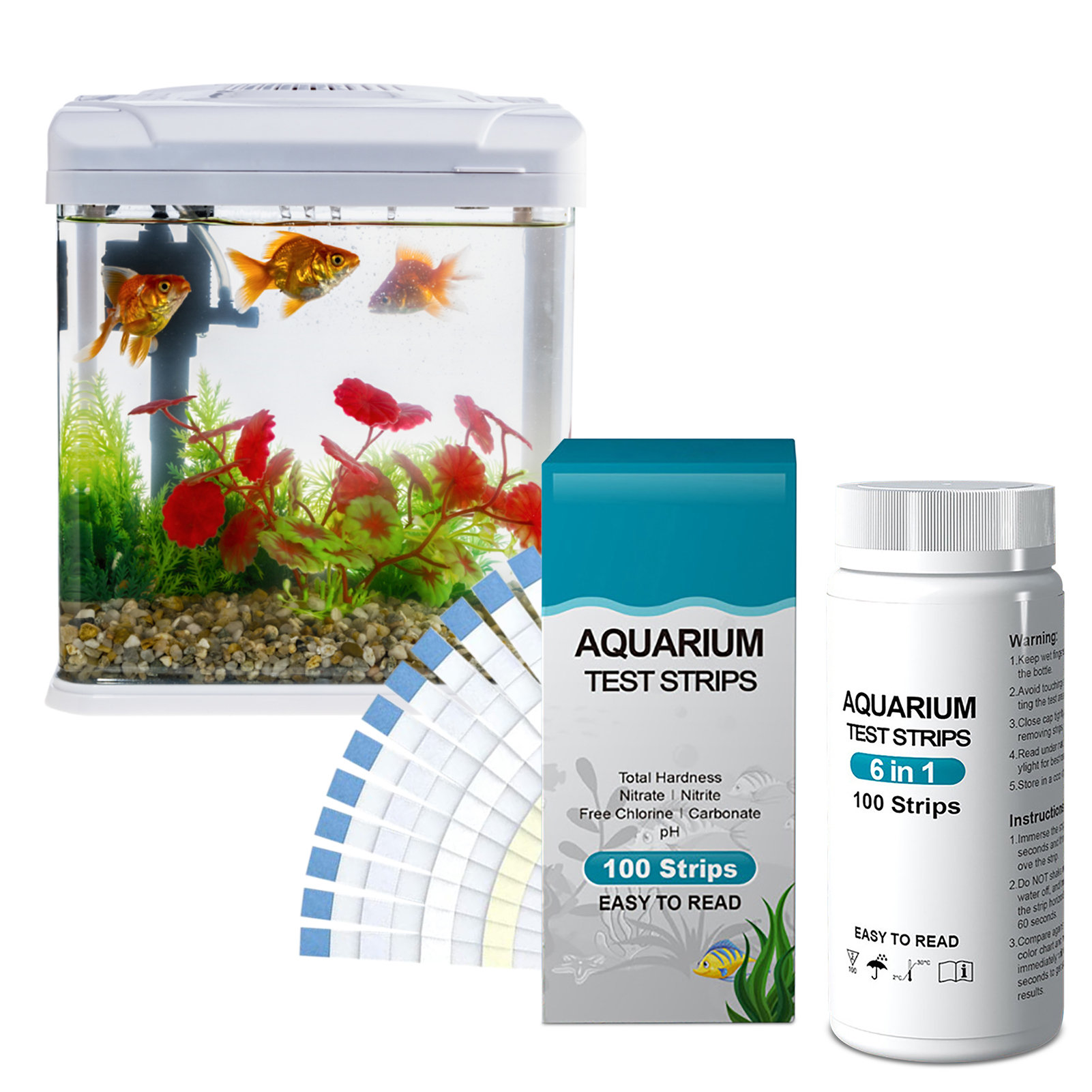 100pcs 6-in-1 Water Quality Te - Water Testing Kit reseña y precio