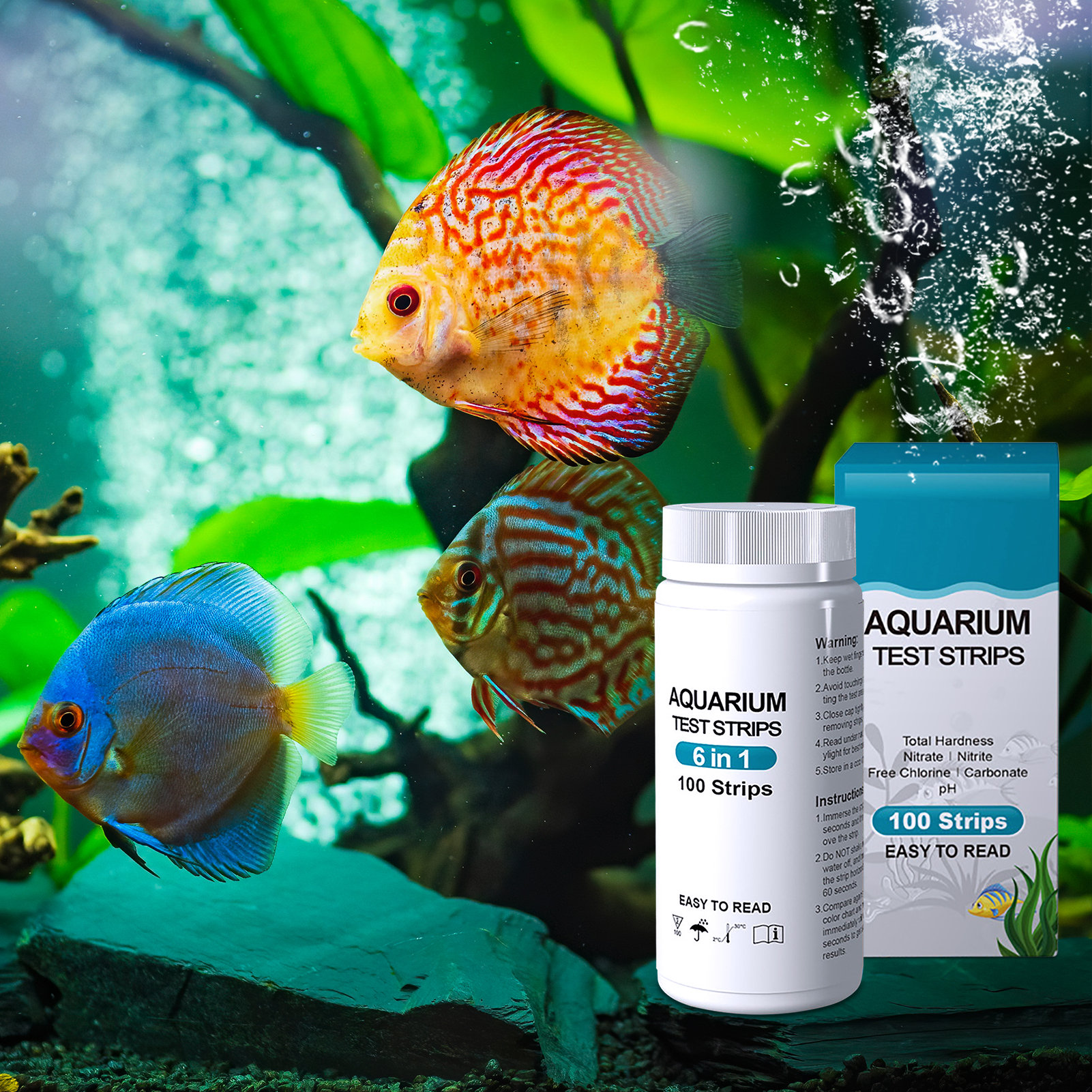 100pcs 6-in-1 Water Quality Te - Water Testing Kit reseña y precio