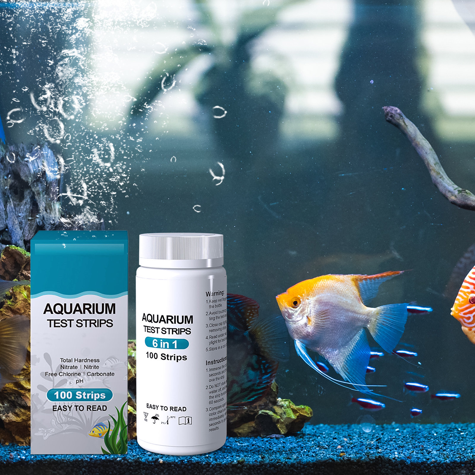 100pcs 6-in-1 Water Quality Te - Water Testing Kit reseña y precio