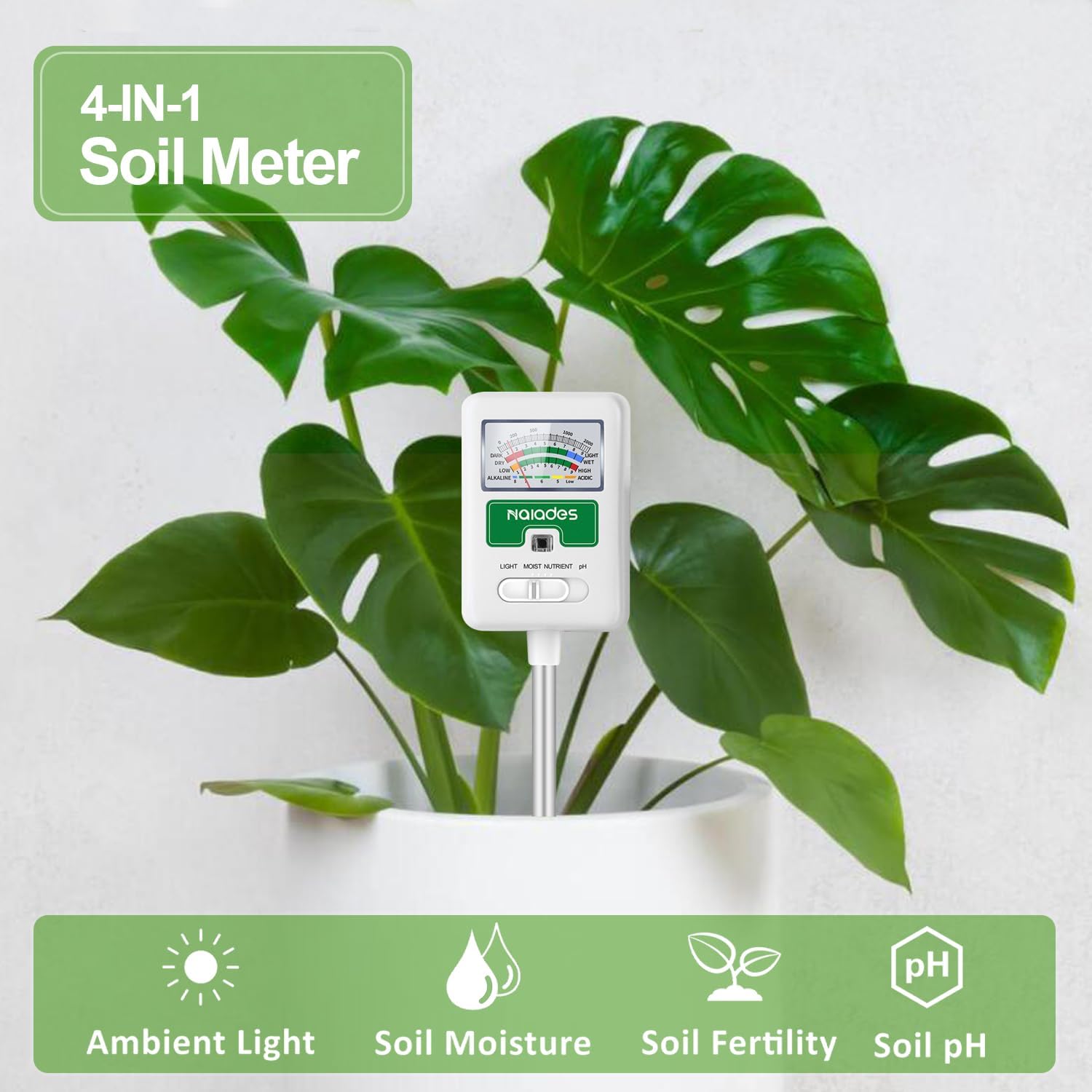 Soil Moisture Meter for Plants - Water Testing Kit reseña y precio