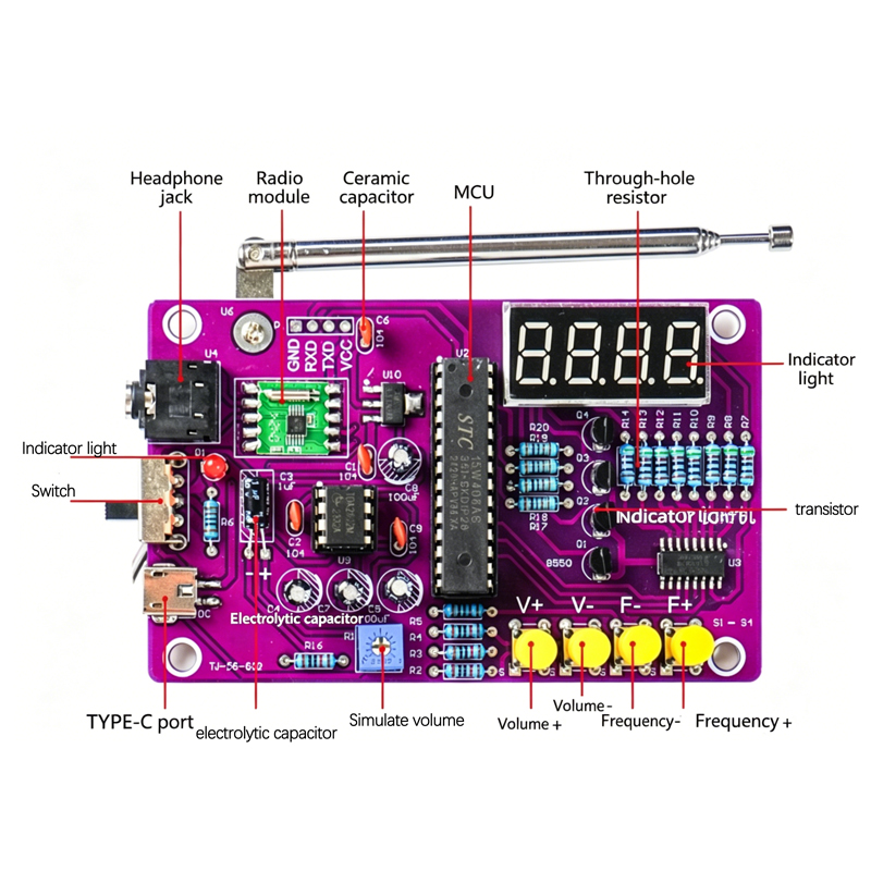DIY FM Radio Electronic Kit 87 - Science Project Kit reseña y precio