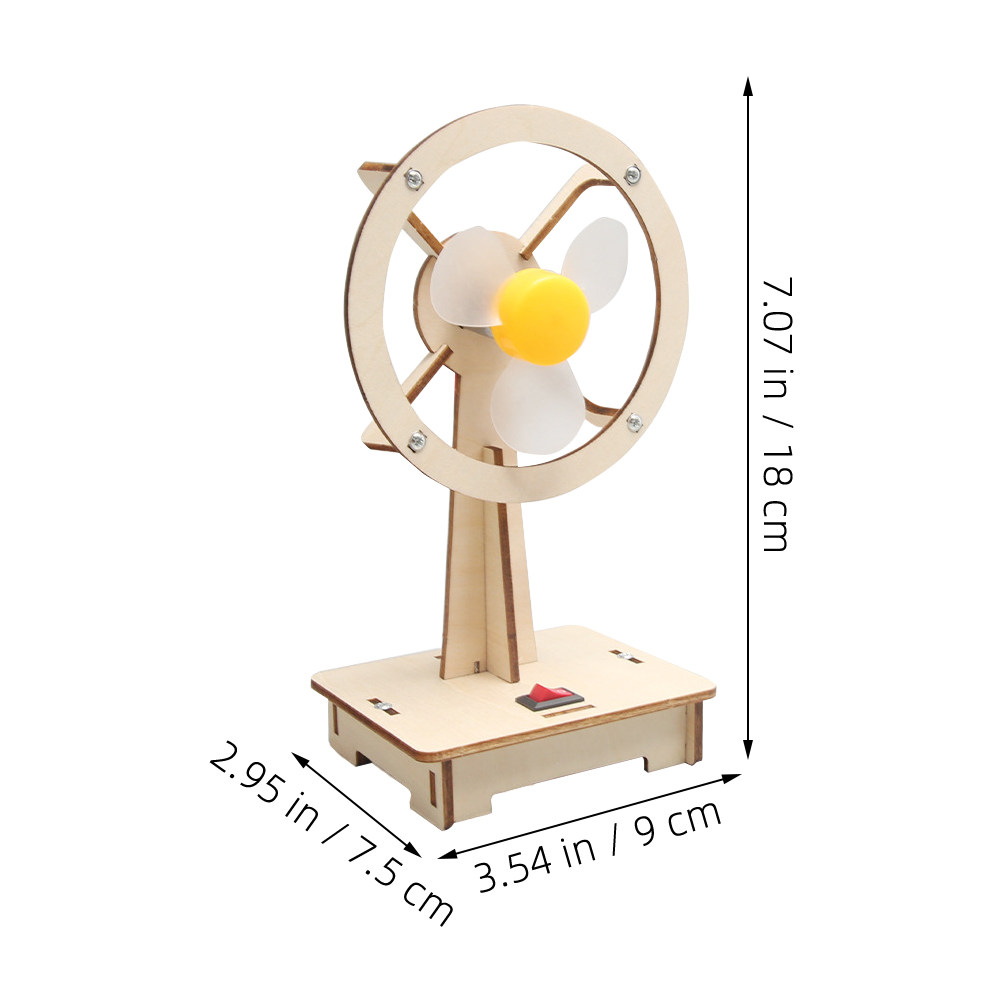 1Set Wooden Fan DIY Assembly M - Science Experiment reseña y precio