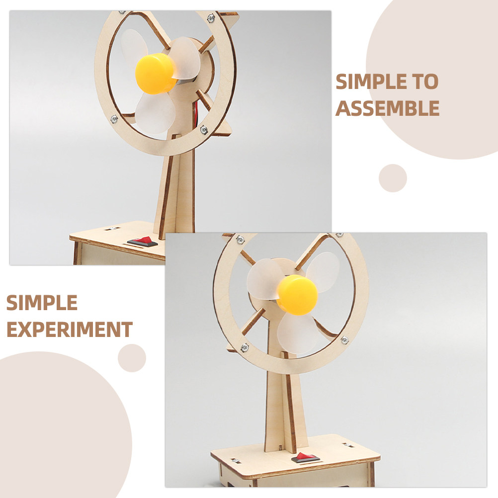 1Set Wooden Fan DIY Assembly M - Science Experiment reseña y precio