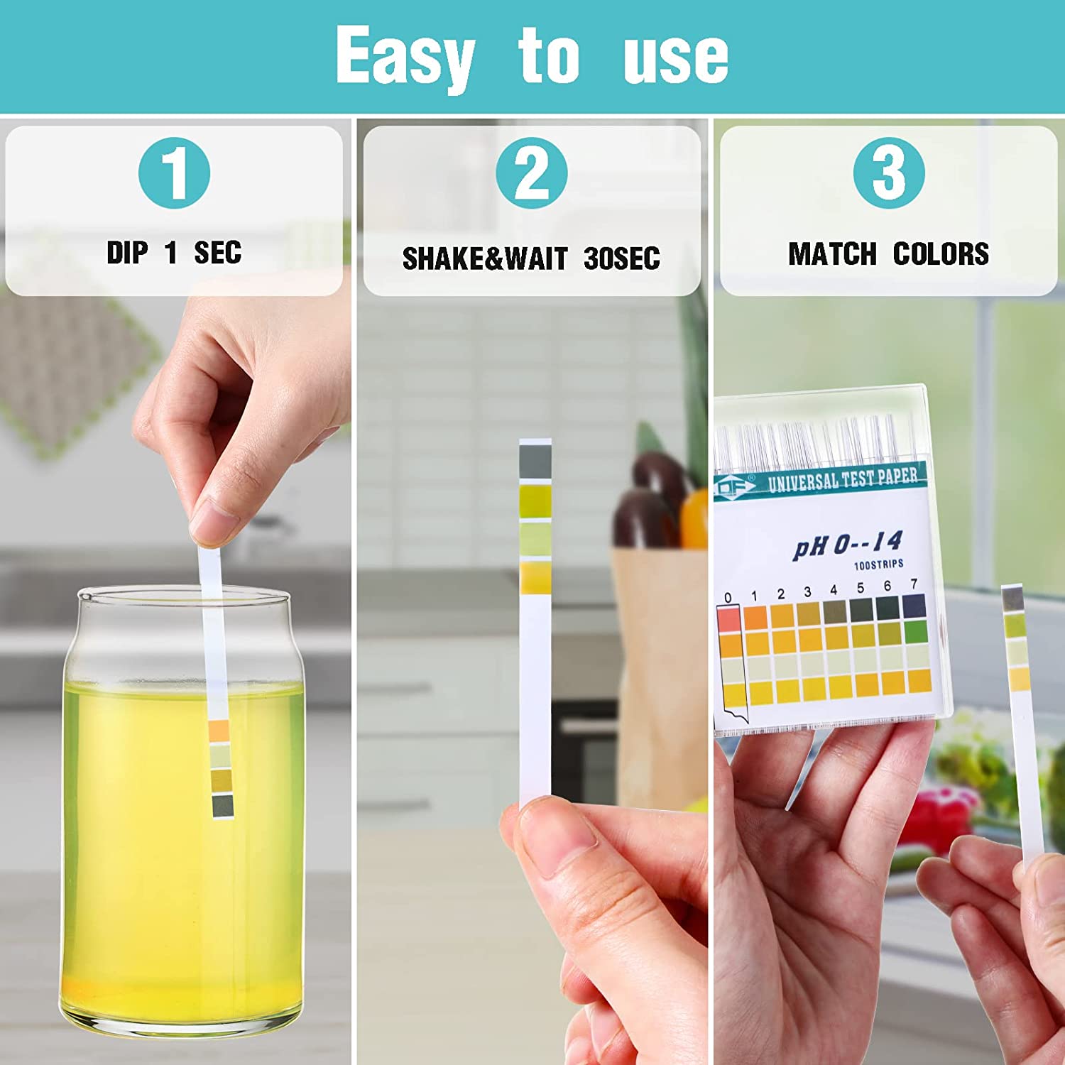 100 Strips 0-14 PH Alkaline Ac - Water Testing Kit reseña y precio