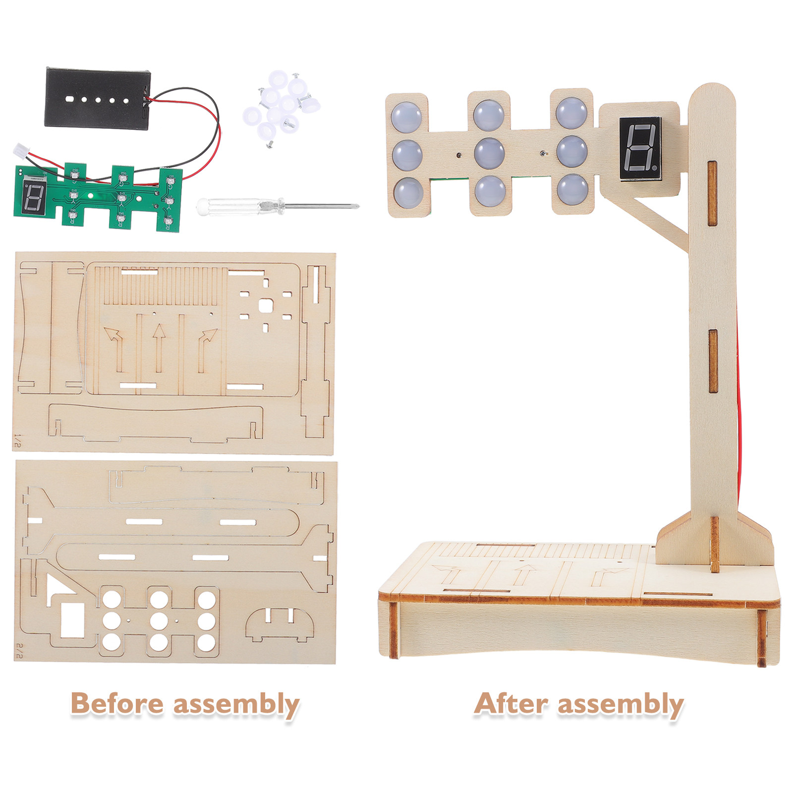 1Set DIY Traffic Signal Light  - Science Project Kit reseña y precio