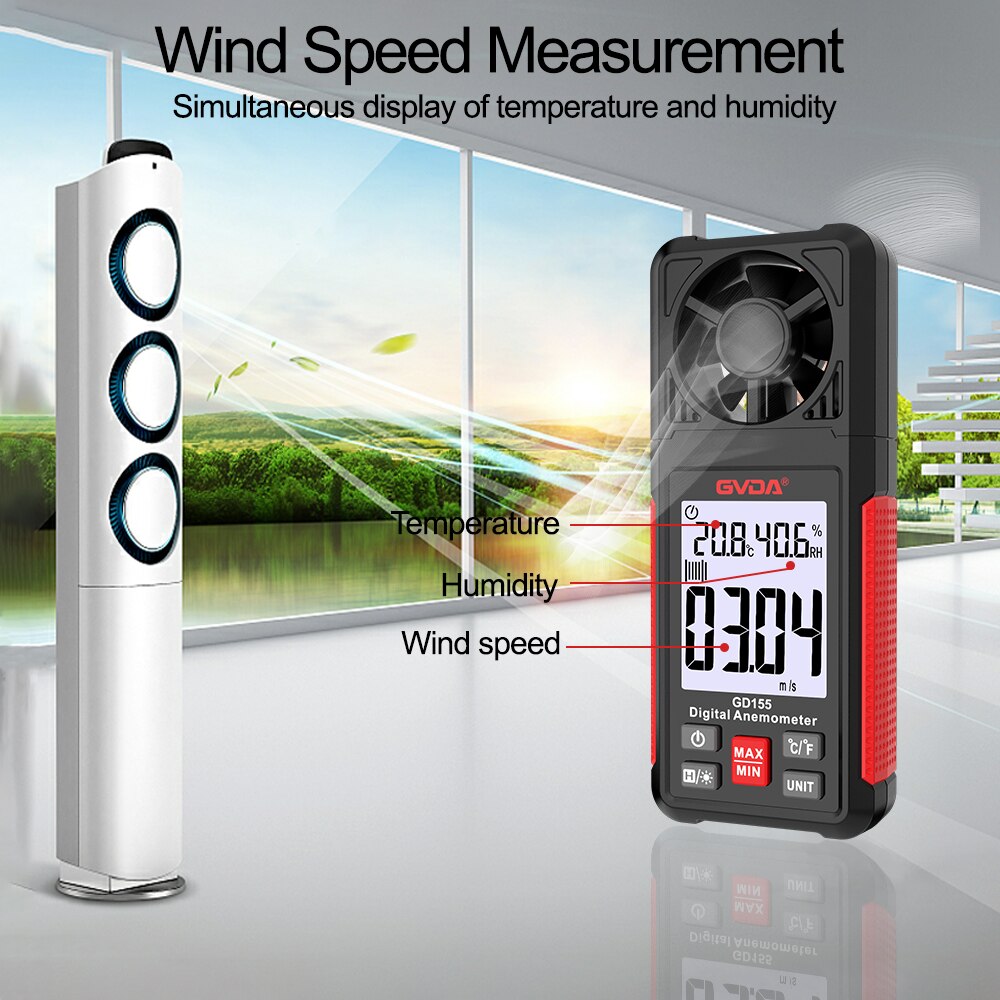 GVDA Digital Anemometer Handhe - Anemometer Wind Speed reseña y precio