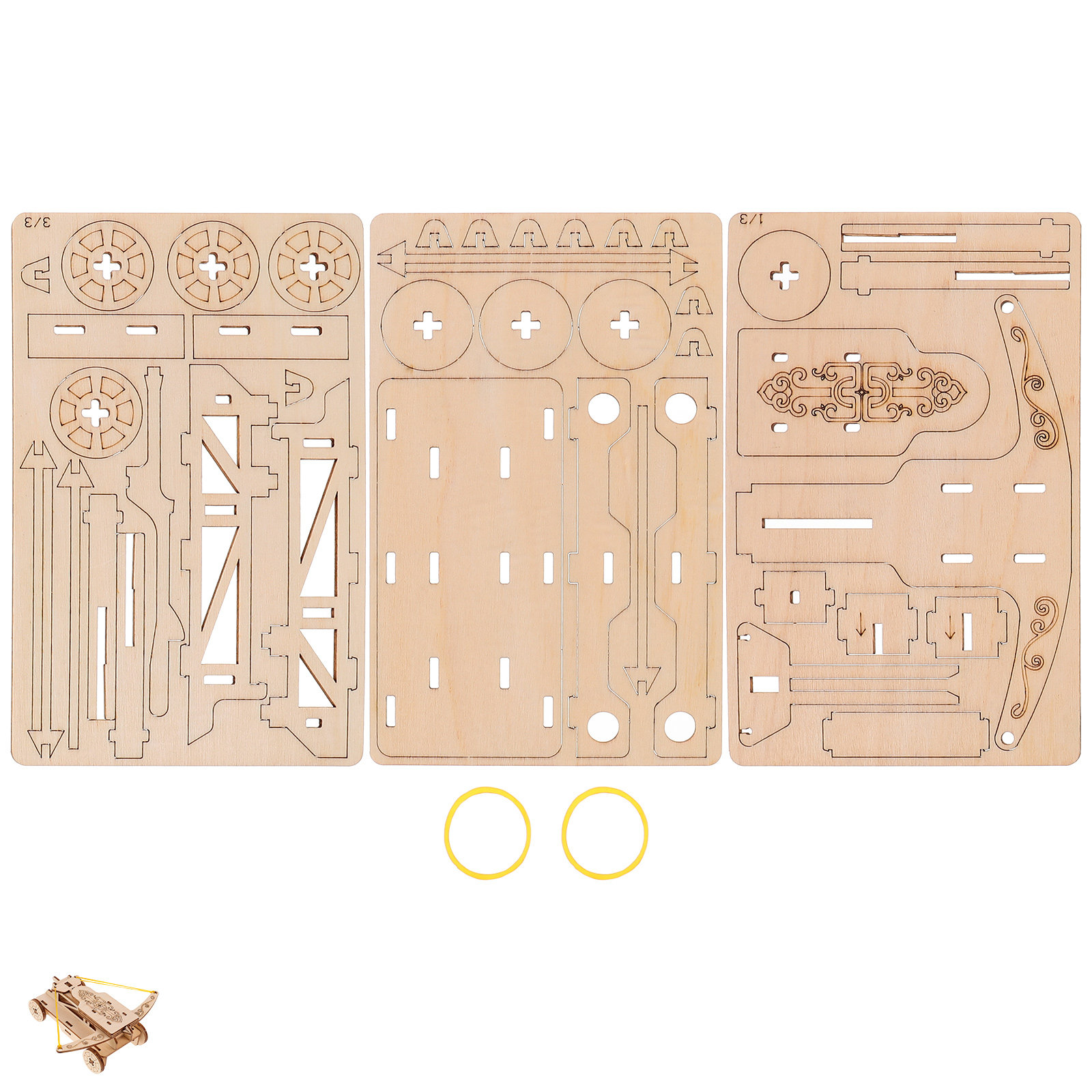 1Set Wooden Catapult Chariot D - Science Project Kit reseña y precio