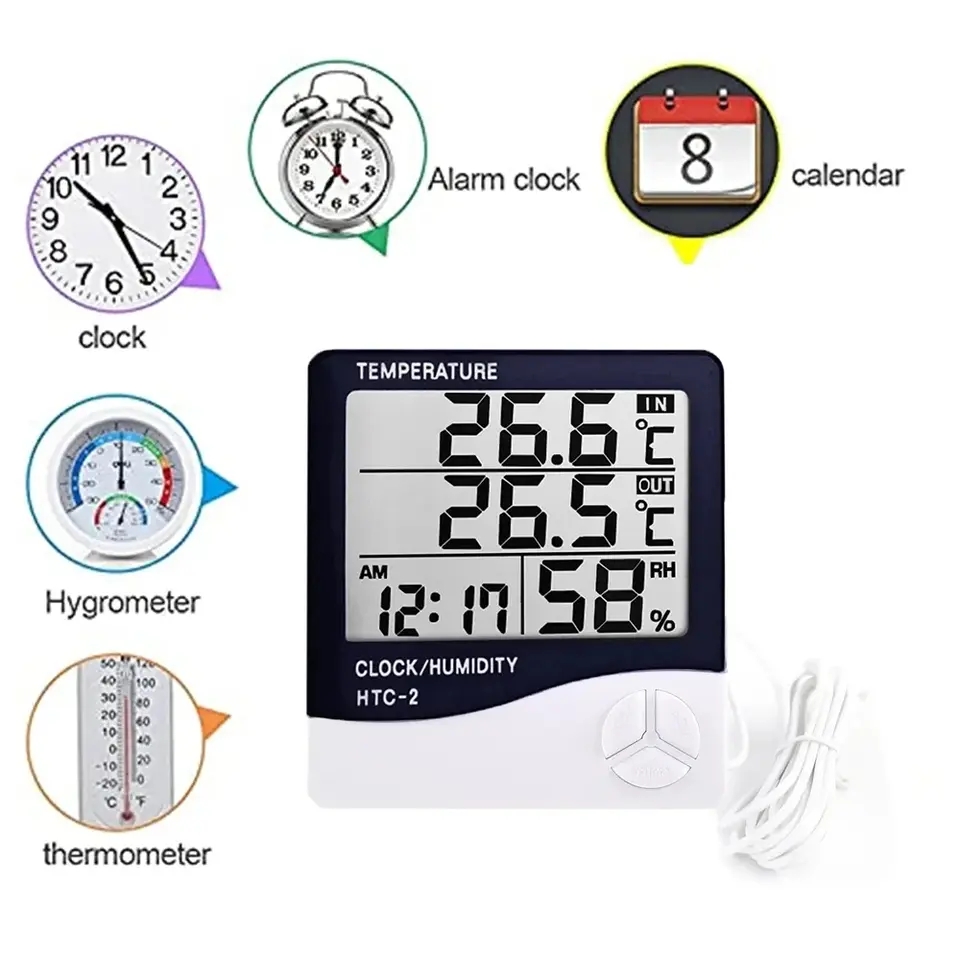Indoor LCD Digital Thermometer - Weather Station Indoor reseña y precio