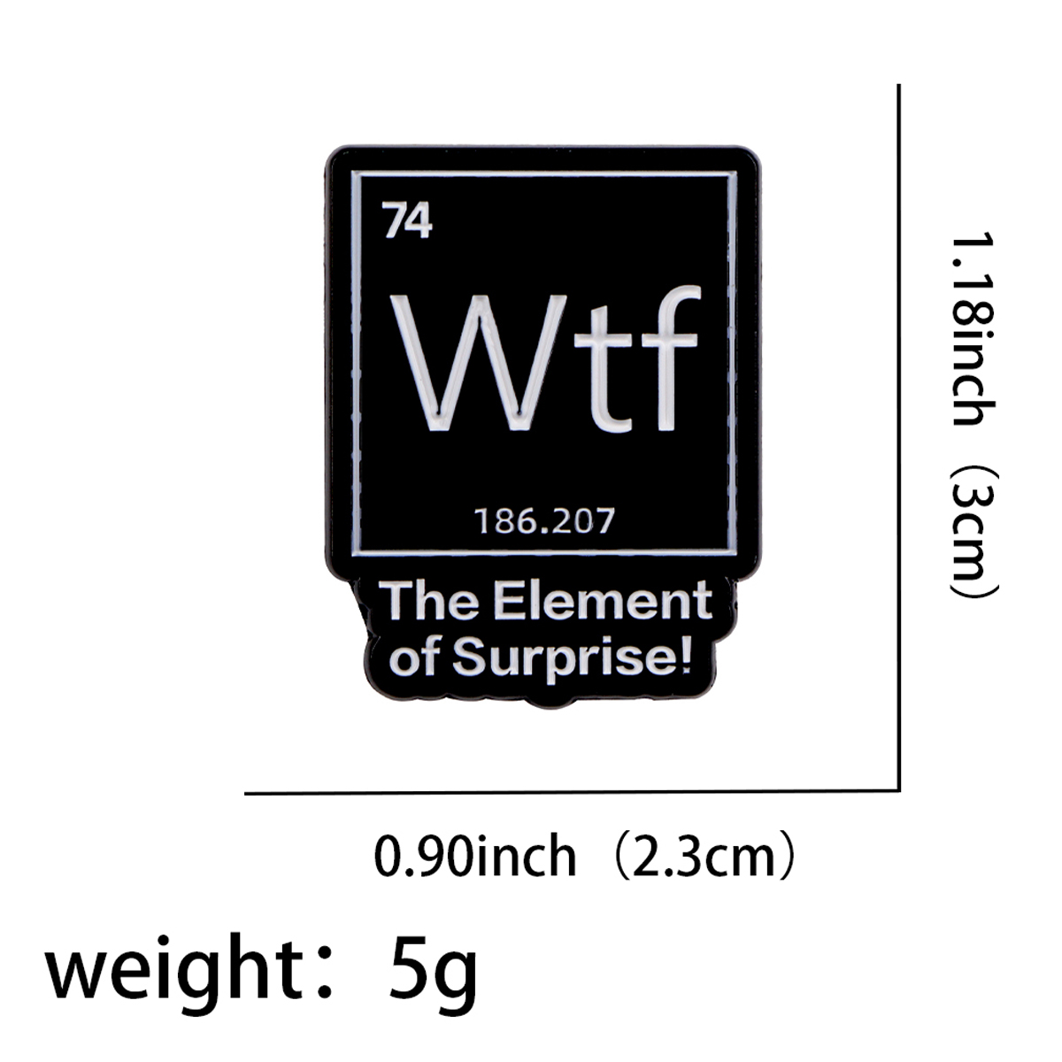 Chemical Element 74 Enamel Pin - Science Bob reseña y precio