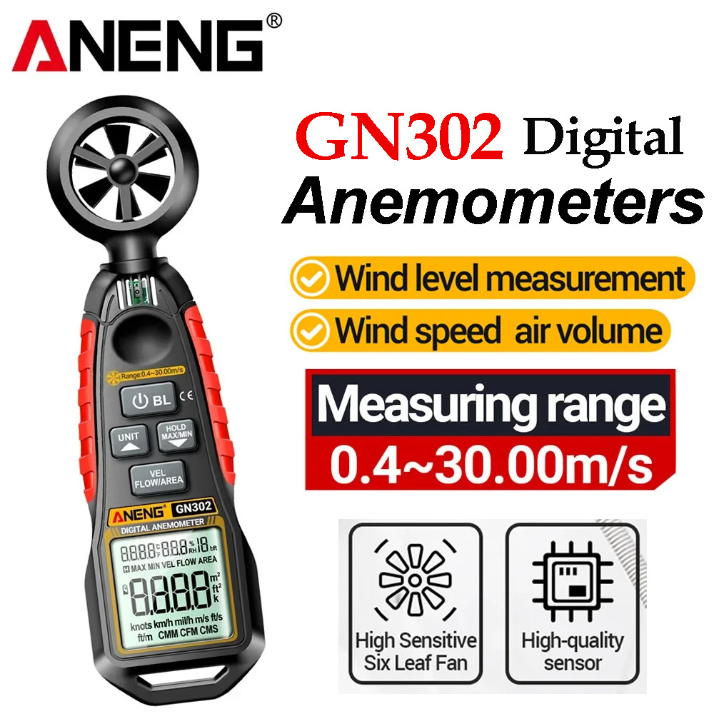Digital Anemometer 0.4~30m/s A - Anemometer Wind Speed reseña y precio