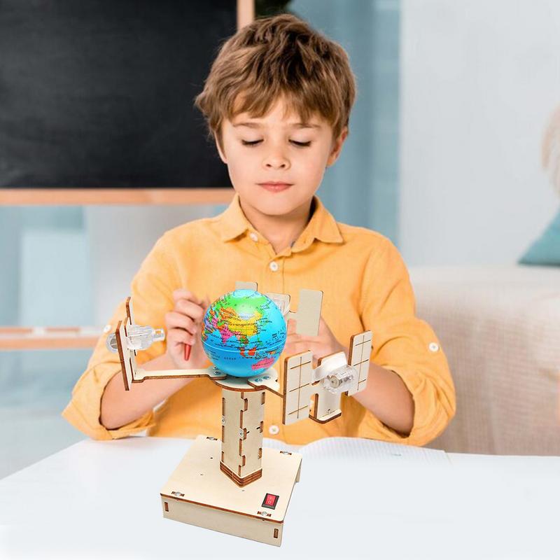 Wooden Satellite Model Making  - Science Project Toys Making reseña y precio